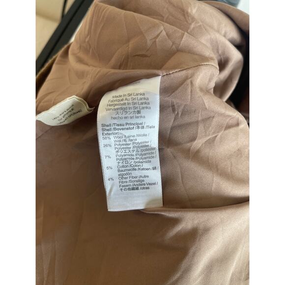 Madewell Zip-Front Mini Skirt in Windowpane Camel Wool Blend Women’s - Size 00 - Picture 8 of 8